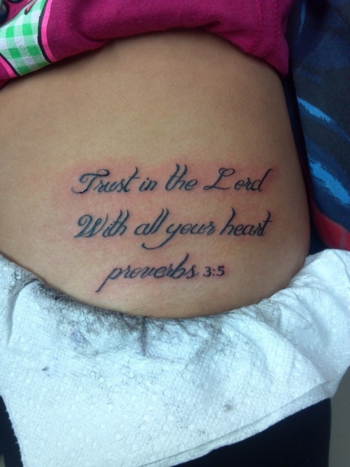 Nice Bible Spiritual Quote Tattoo
