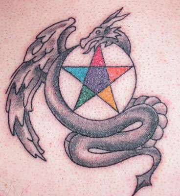 Nice Dragon Pagan Tattoo