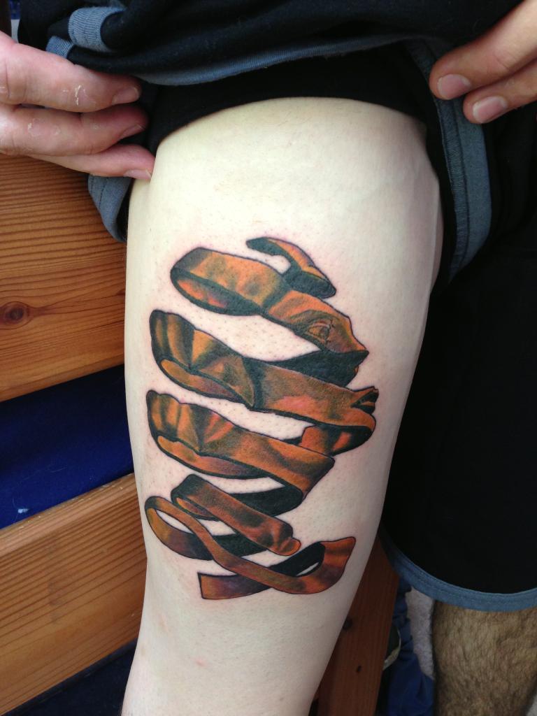 Nice Escher Rind Tattoo On Arm