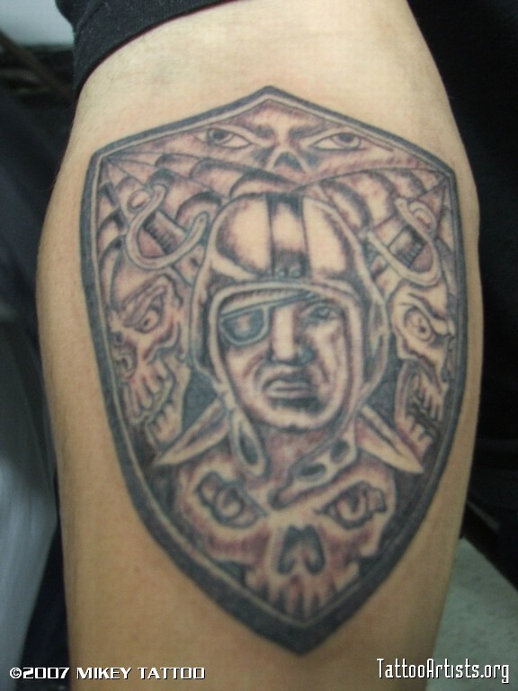 Oakland Raiders Evil Tattoo