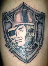 Oakland Raiders Shield Tattoo