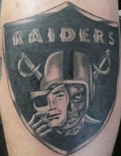 Oakland Raiders Skull Logo Tattoo