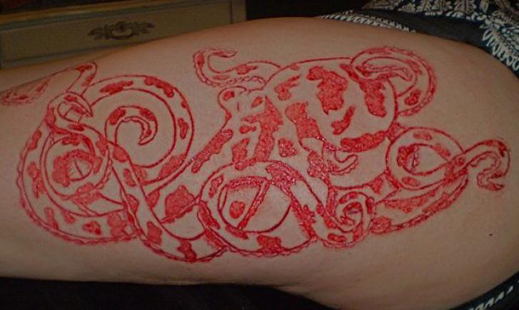 Octopus Scarification Tattoo