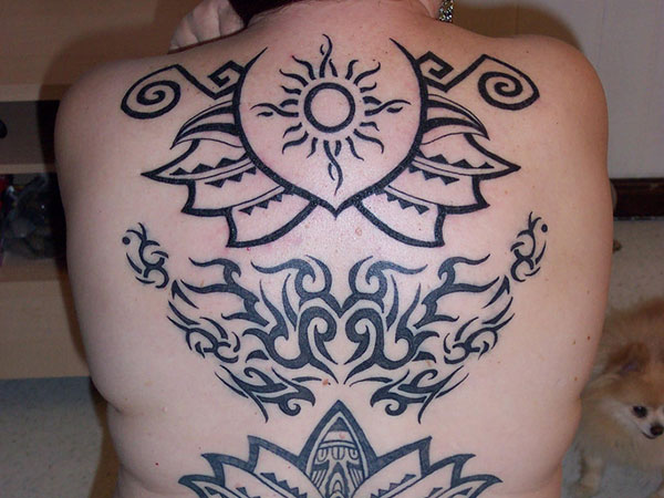 Pagan Tribal Tattoo On Full Back
