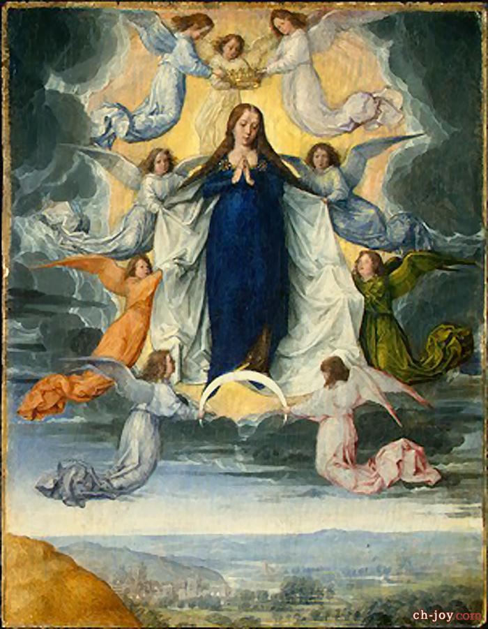Picture Of Angels Welcoming Virgin Mary During Feast Of Assumption
