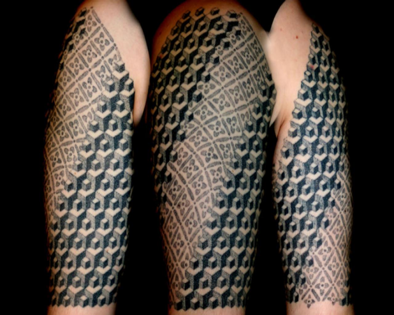 Polynesian And Escher Inspired Tattoo