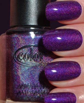 Purple Gel Nail Art Design Idea