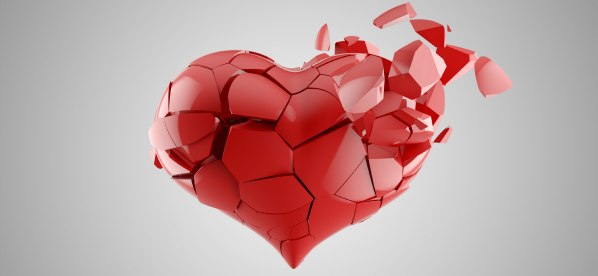 Red Broken Crystal Heart Picture