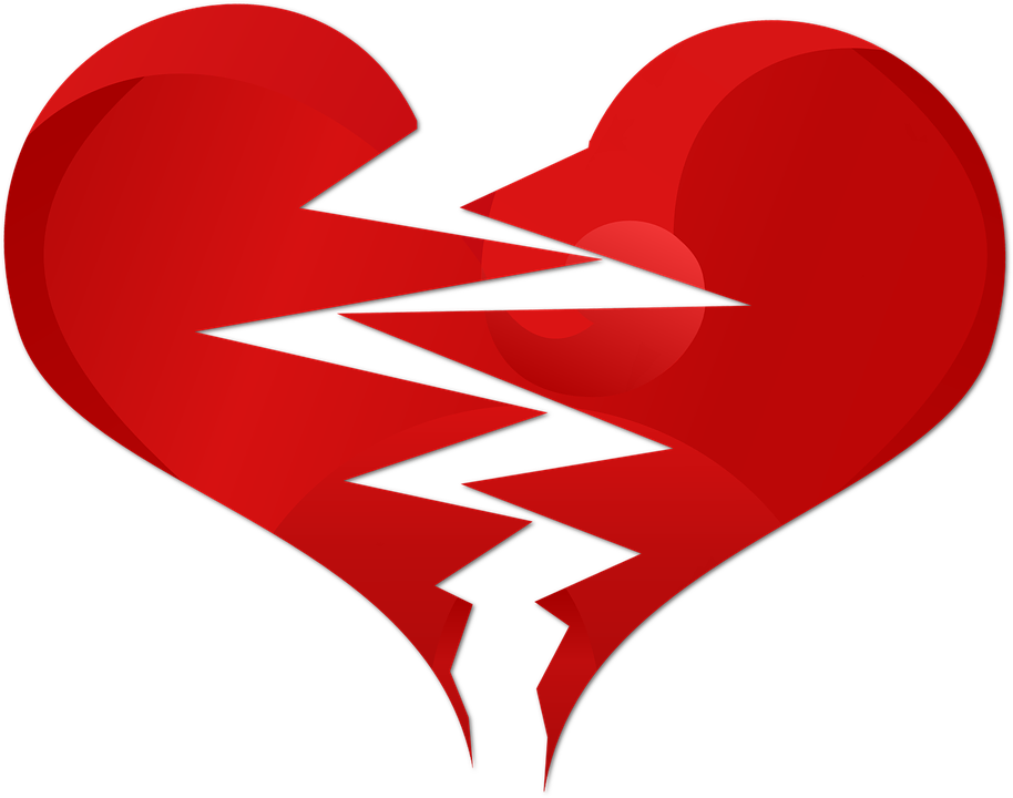 Red Broken Heart Clipart Picture