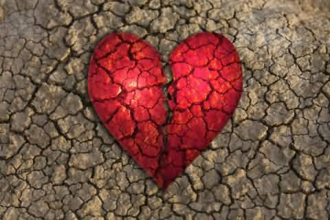 Red Broken Heart Picture