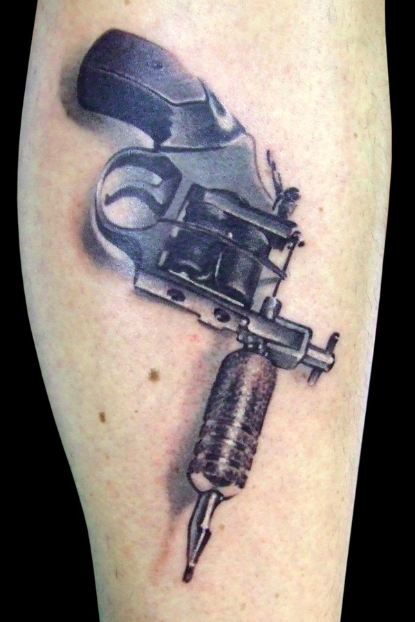 Revolver Weapons Tattoo