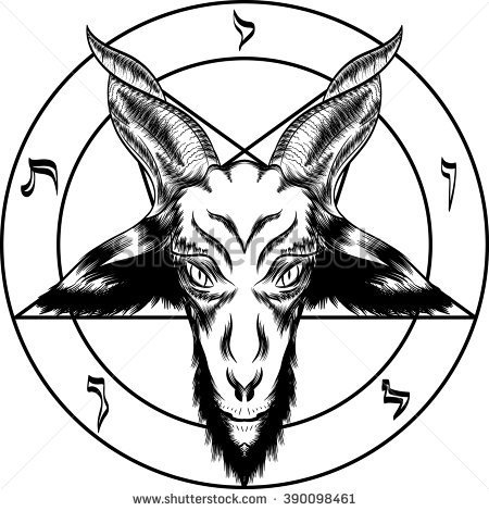 Satan Pentagram Symbol Tattoo Design