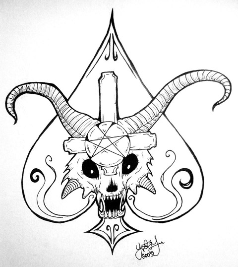 Satanic Symbol Tattoo Design By Kiriska