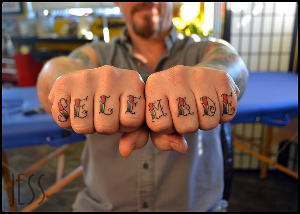 Self Made Knuckle Tattoo by Jess Dunfield