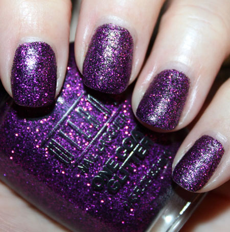 Shimmering Purple Nail Art