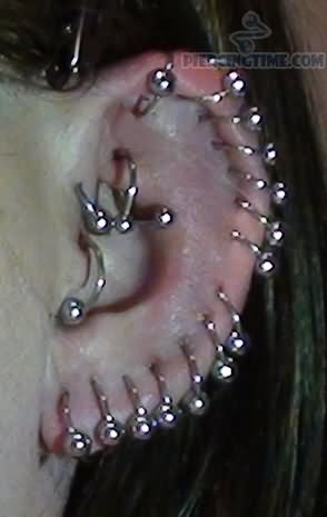 Silver Hoop Rings Ear Project Piercing