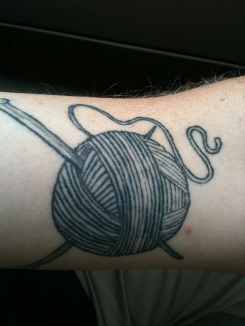 Simple Black Yarn Tattoo