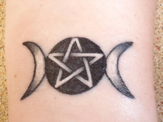 Simple Pagan Triple Moon Tattoo