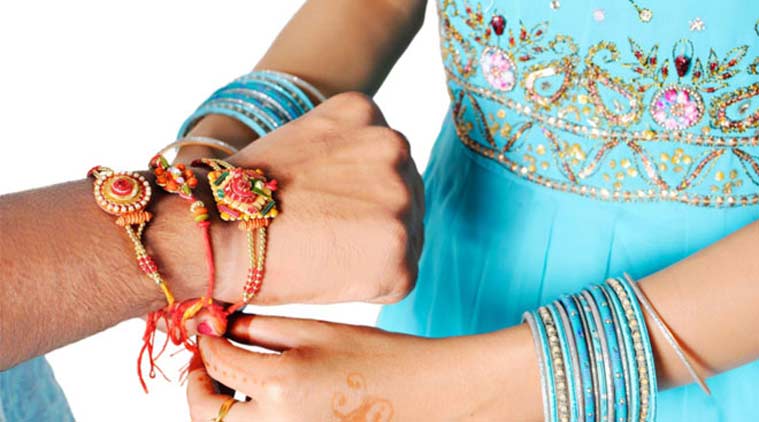 Sister Tying Thread Of Rakhi On Brother's Wrist On Raksha Bandhan
