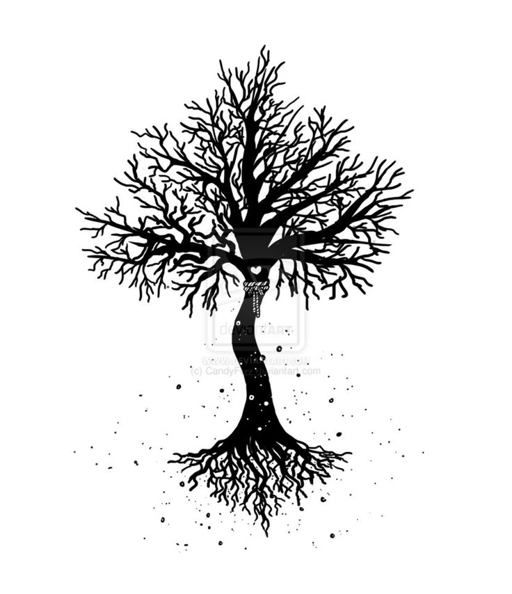 Small Black Tree Of Life Tattoo Design By Lethal Affection