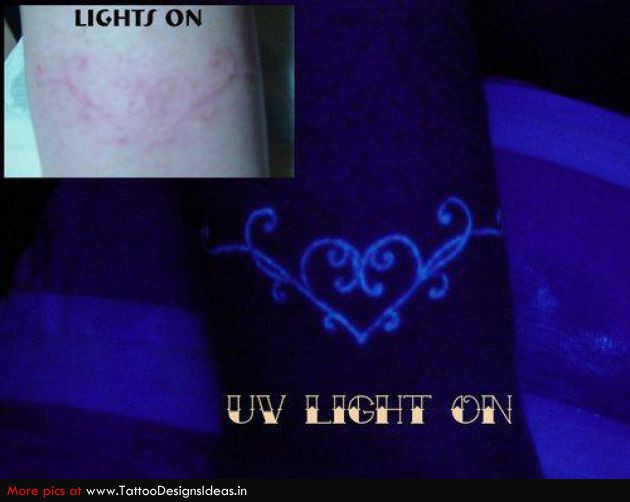Small Heart Shape Symbol UV Tattoo
