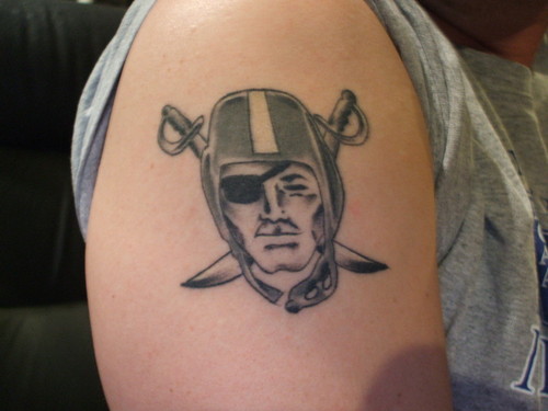 Small Oakland Raiders Tattoo