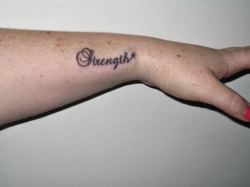 Small Strength Star Tattoo On Wrist For Girls