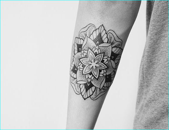 Spiritual Mandala Tattoo On Forearm