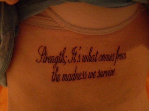 Strength Quote Tattoo