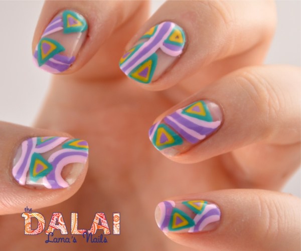 Stylish Geometric Nail Art Design Idea