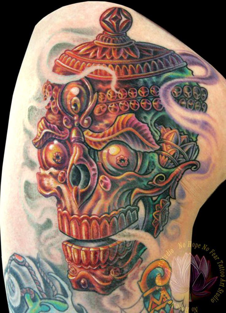 Terrific Tibetan Skull Tattoo