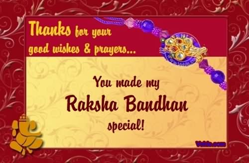 Thanks For Your Good Wishes & Prayers You Made my Raksha Bandhan Special