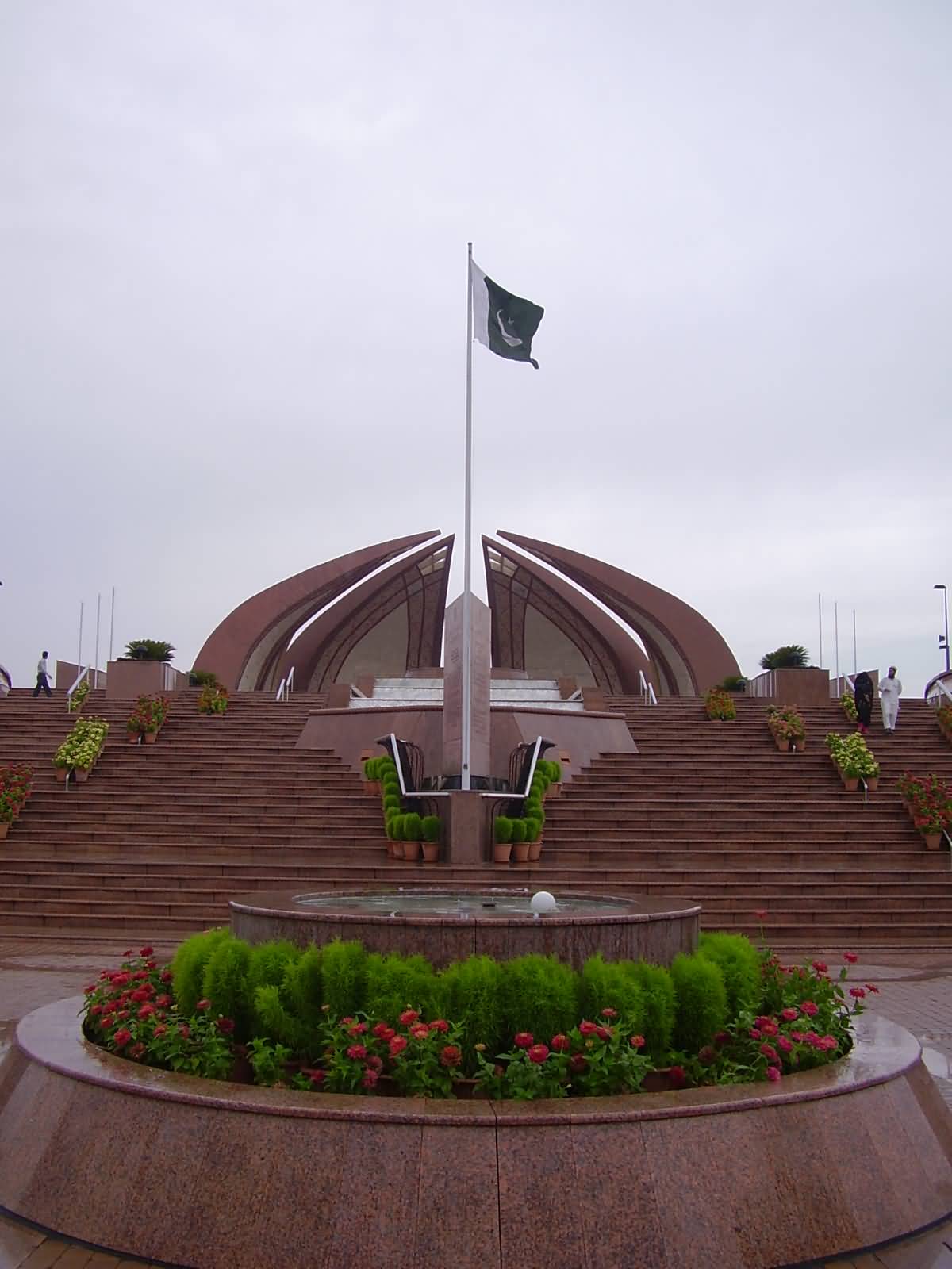 The Flag Of Pakistan Hoisted At The Top Of National Monument During Independence Day Celebration