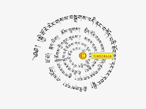 Tibetan Script Spiral Style Tattoo Design