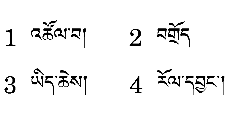 Tibetan Script Tattoo Design