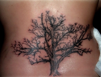 Tree Of Life Tattoo On Lower Back