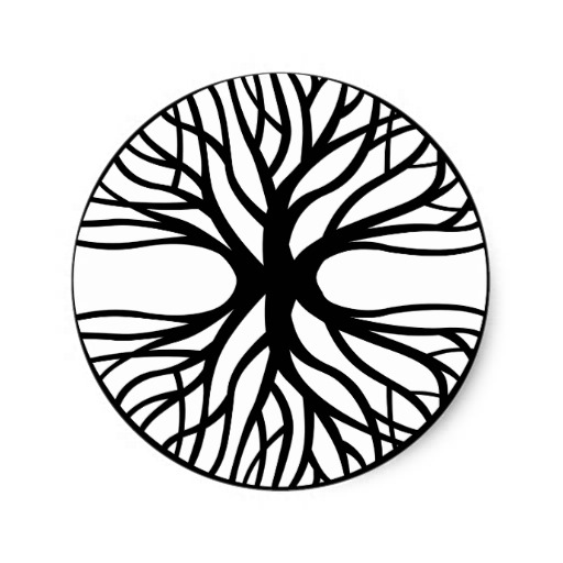 Tree Of Life Tattoo Round Sticker