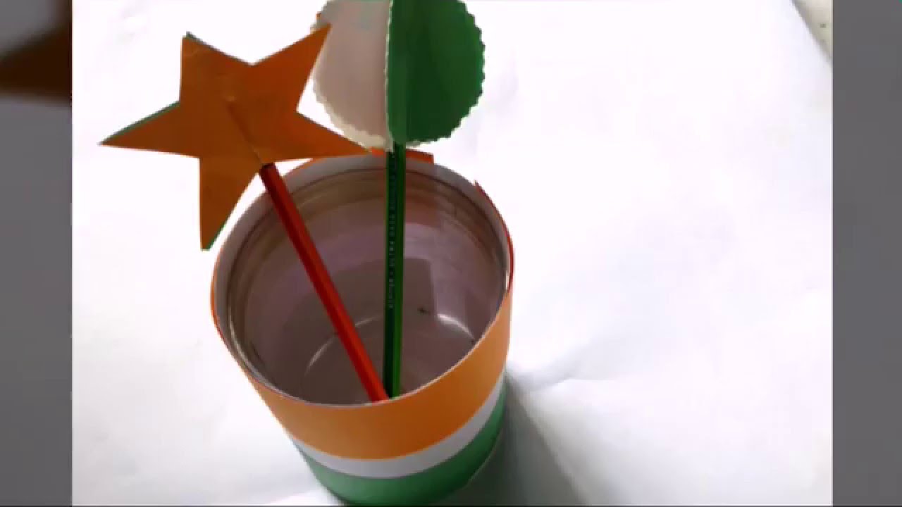 Tri Color Flag Crafts Decoration Idea On Independence Day
