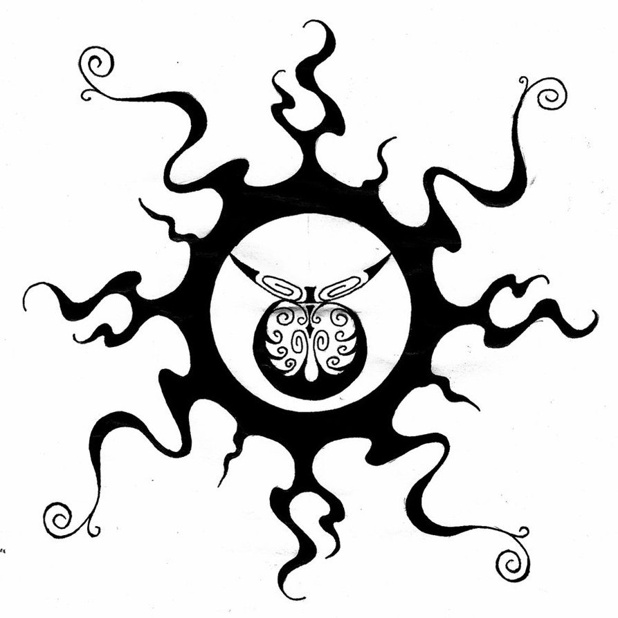Tribal Inner Strength Symbol Tattoo Design