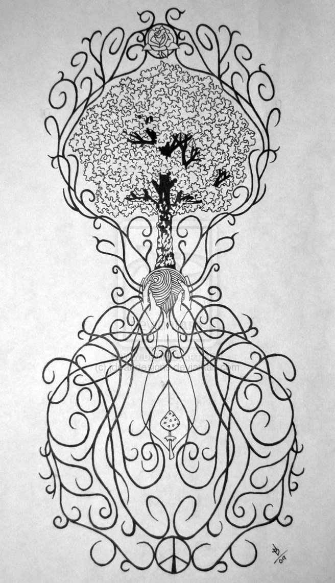 Unique Tree Of Life Tattoo Design