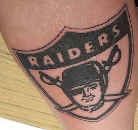 Very Nice Oakland Raiders Logo Tattoo