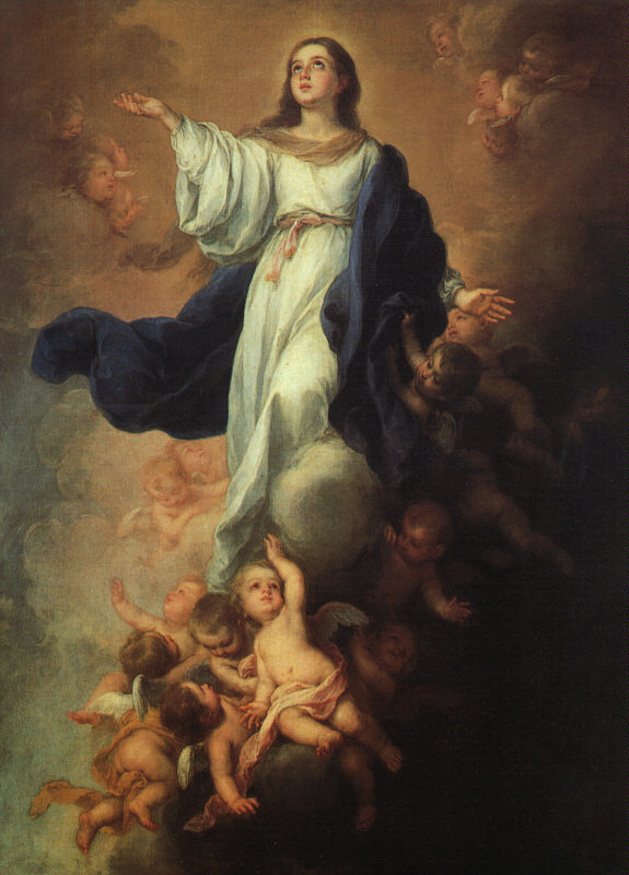 Virgin Mary With Angels Happy Feast Of Assumption