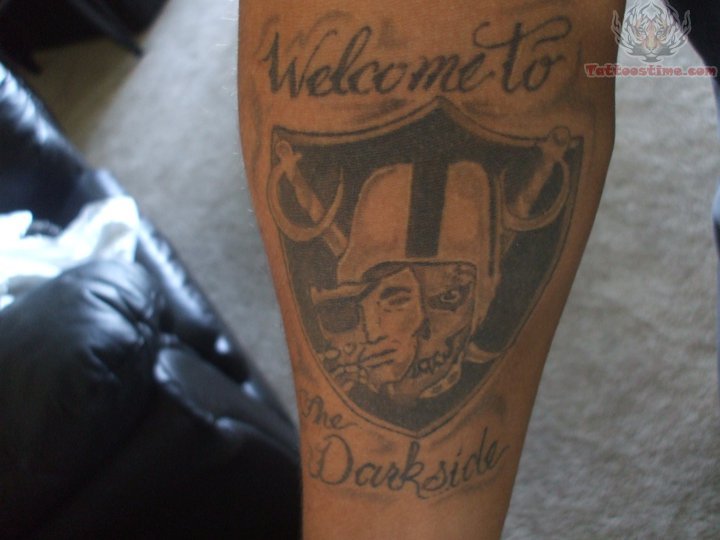 Welcome To The Darkside Oakland Raiders Tattoo