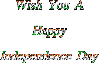 Wish You A Happy Independence Day Glitter