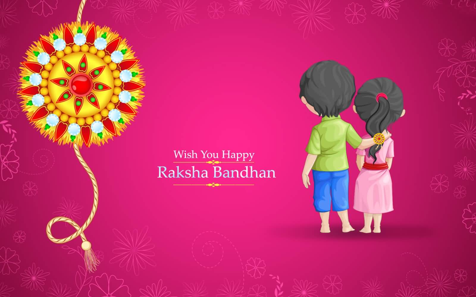 Wish You Happy Raksha Bandhan Wallpaper Image