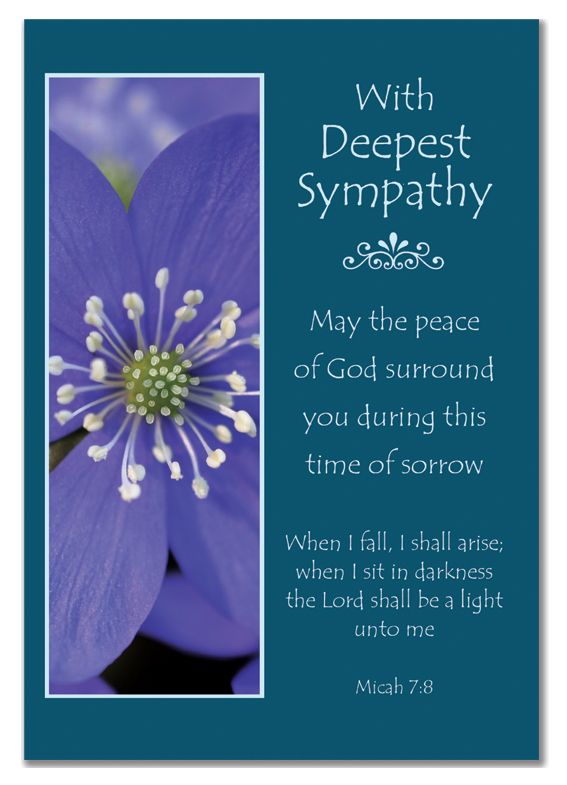 With Deepest Sympathy May The Peace Of God Surrounding You During This Time Of Sorrow