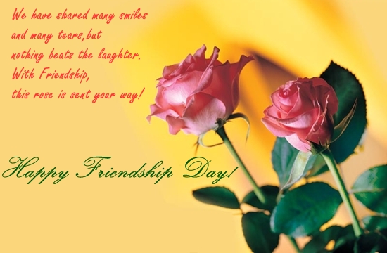 With Friendship This Rose Is Sent Your Way Happy Friendship Day Rose Flowers Picture