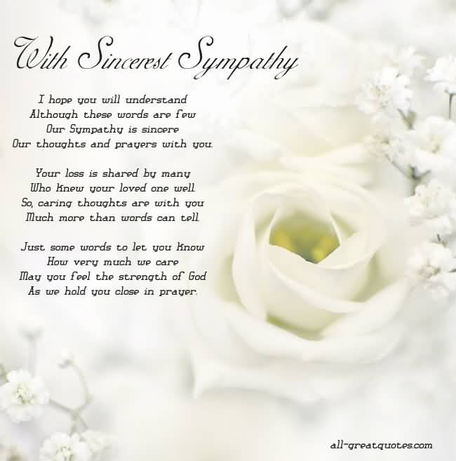With Sincerest Sympathy Greeting Card