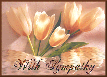With Sympathy Tulip Flowers Glitter Picture