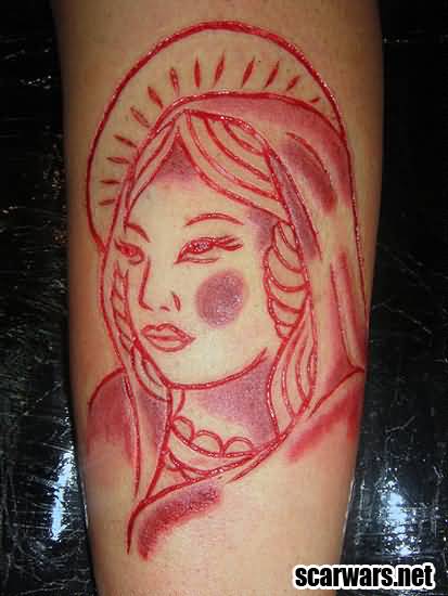 Women Scarification Tattoo